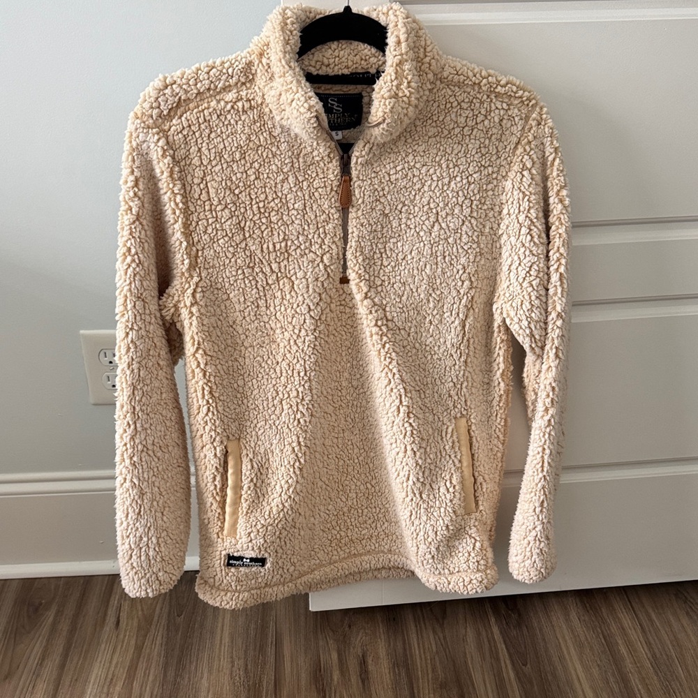 Women’s Simply Southern Cream Sherpa Fleece 1/4 Zip